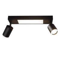STRAHLER Bielefeld 2-flammig 34/8/16.9 cm - Schwarz, Metall (34/8/16.9cm) - Nettlife