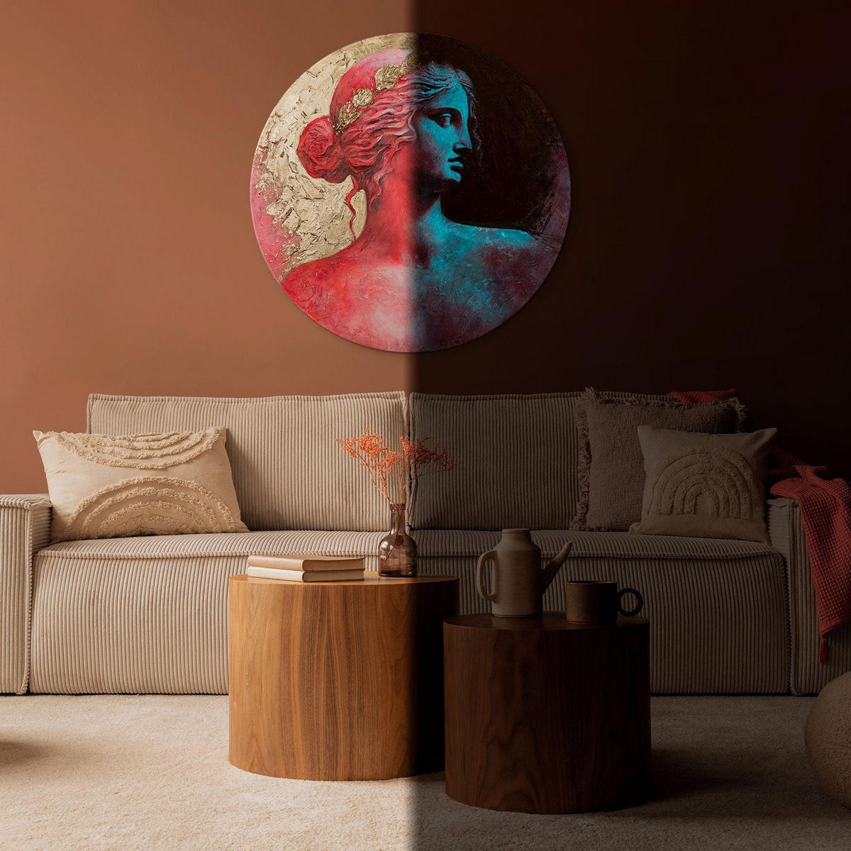 GEMÄLDE Goldener Glanz auf Keilrahmen 90 cm - Multicolor, Holz (90/90cm) - YS-art gallery