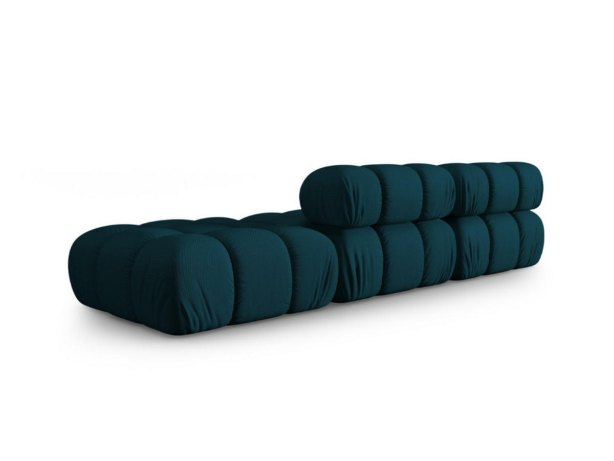 SOFA modular rechts Bellis aus 3D-Stoff marineblau 4 Sitzplätze - Blau, Textil (282/70/94cm) - Micadoni