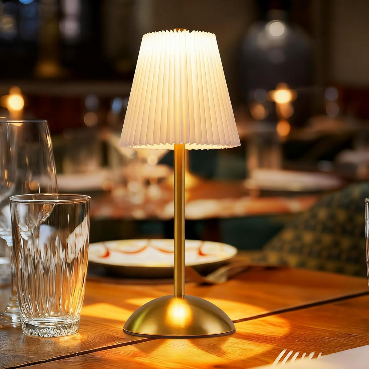 LED stolní lampa BREMEN III 12/12/30 cm (sada 2 ks) - bílá, kov (12/12/30cm) - Nettlife