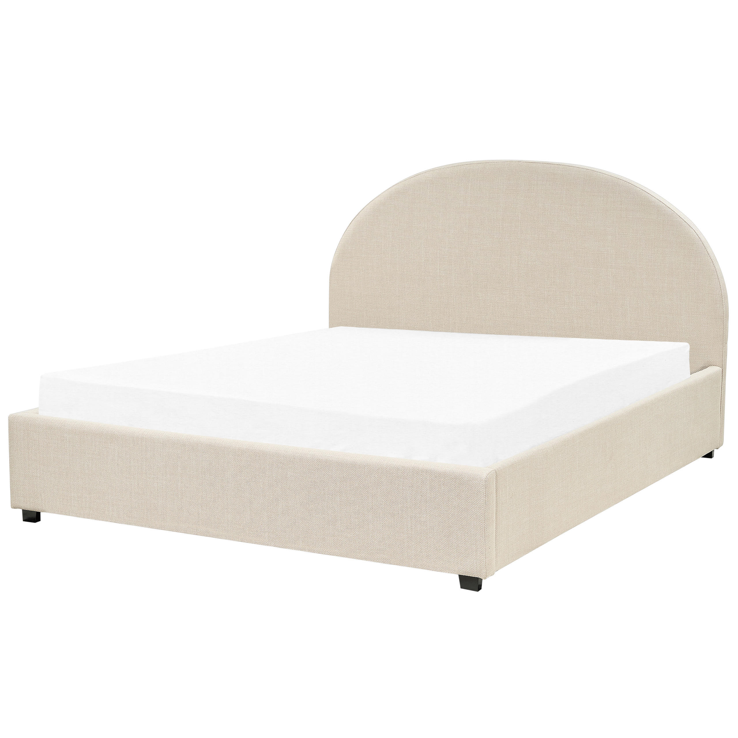 BETT mit Stauraum 160x200 cm Beige Vaucluse - Beige, Textil (160/200cm) - Beliani