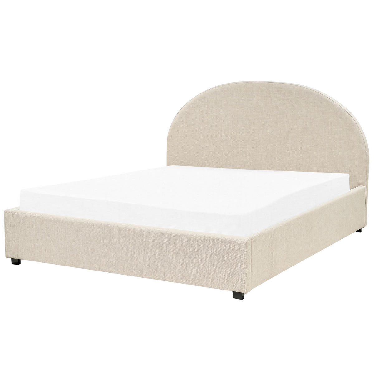 BETT mit Stauraum 160x200 cm Beige Vaucluse - Beige, Textil (160/200cm) - Beliani
