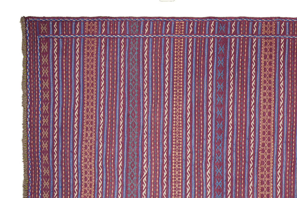 HANDWEBTEPPICH Kelim Kordi Mehrfarbig 302/203 cm Schurwolle - Multicolor, Textil (203/302cm) - Looma