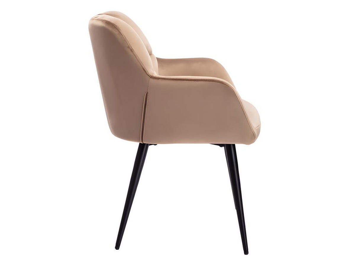 STUHL 6er-Set - Samt & Metall - Beige - PEGA - Beige, Textil (62/78/58.5cm) - Pascal Morabito