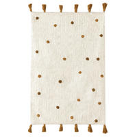 TEPPICH Little-dots Senf 100 cm x 150 cm - Dunkelgelb, Textil (100/150cm) - Kenay Home