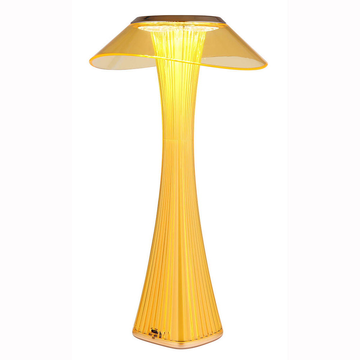 LED TISCHLEUCHTE Ambra Gold - Goldfarben, Kunststoff (15.1/15.1/27.4cm) - Globo Lighting
