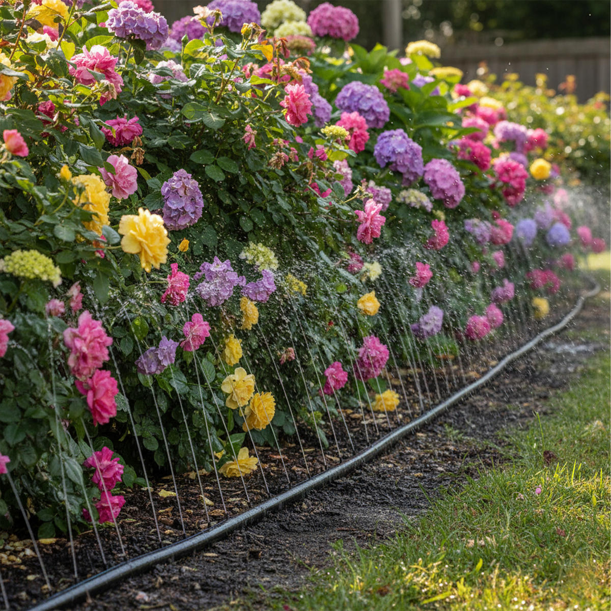 BEWÄSSERUNGSSCHLAUCH - Schwarz, Kunststoff (3.5cm) - Relaxdays