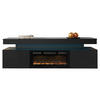 TV-LOWBOARD EF 2D Glossa mit Kamin - Schwarz, Holzwerkstoff/Kunststoff (190/59/41cm) - MIRJAN24