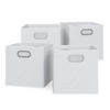 FALTBOX Weiß 30 x 30 cm 4er Set - Weiß, Wellpappe (30/30cm) - Vicco