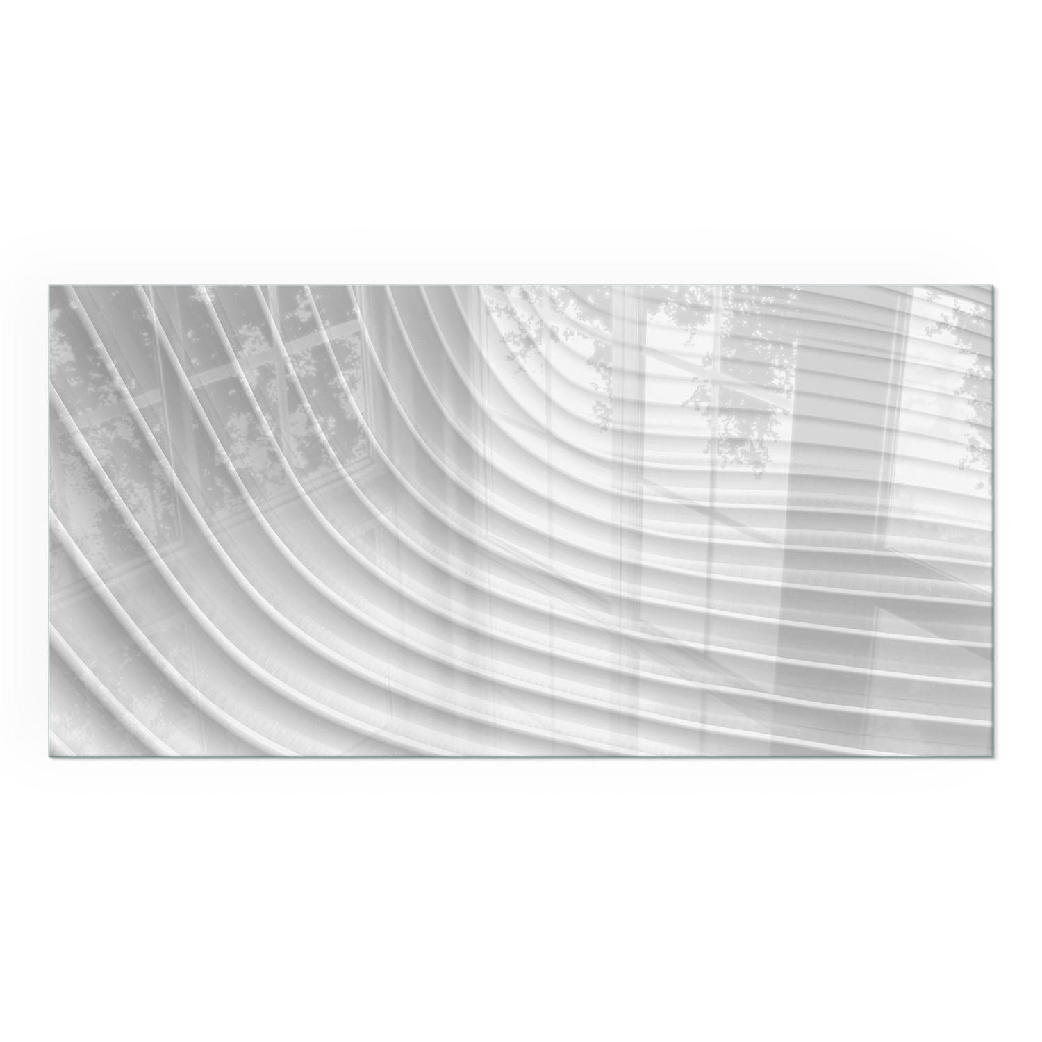 GLASPLATTE für Kamin 140x70 cm - Weiß, Glas (140/70/0.4cm) - TULUP