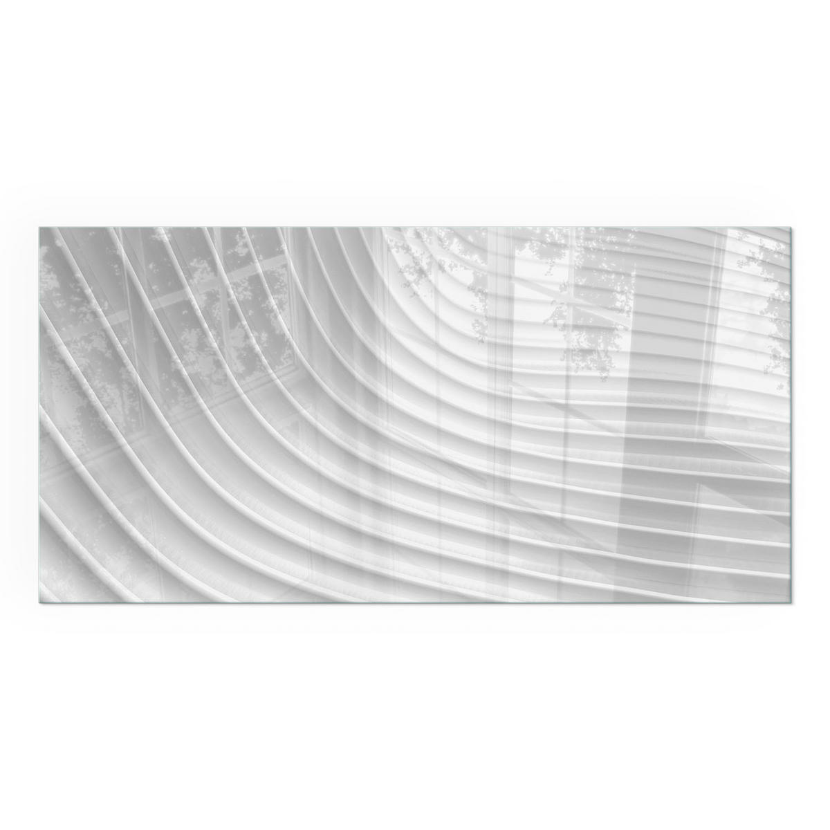 GLASPLATTE für Kamin 140x70 cm - Weiß, Glas (140/70/0.4cm) - TULUP