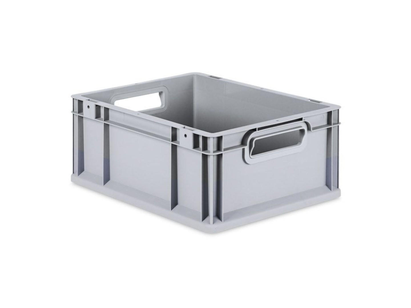 EUROBOX 5x Nextgen Economy Griffe Offen 17x30x40cm 16 Liter - Grau, Kunststoff (30/17/40cm) - PROREGAL