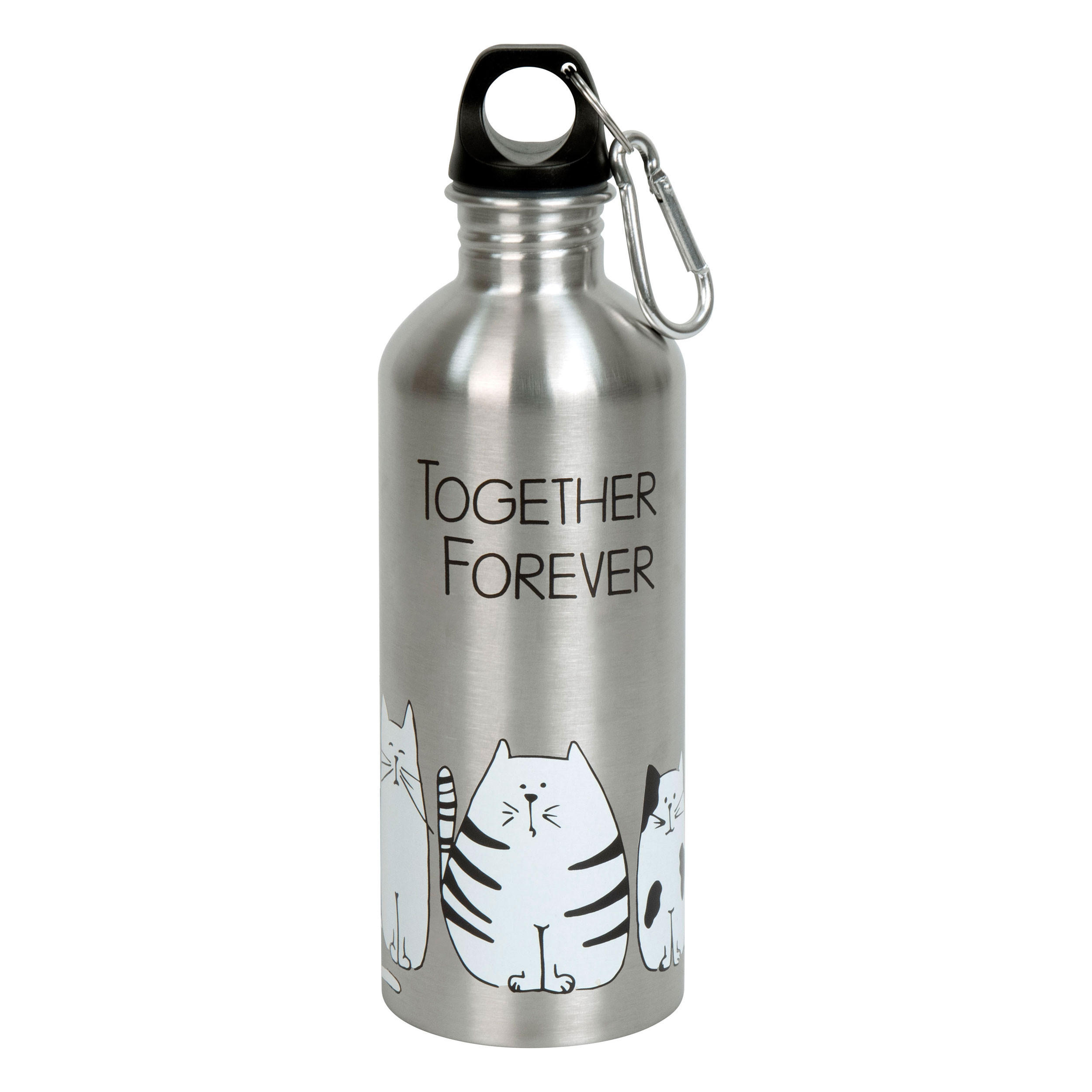 THERMOFLASCHE Cool Bottle - Funny Cats - Naturfarben, Keramik (0.6L) - Könitz