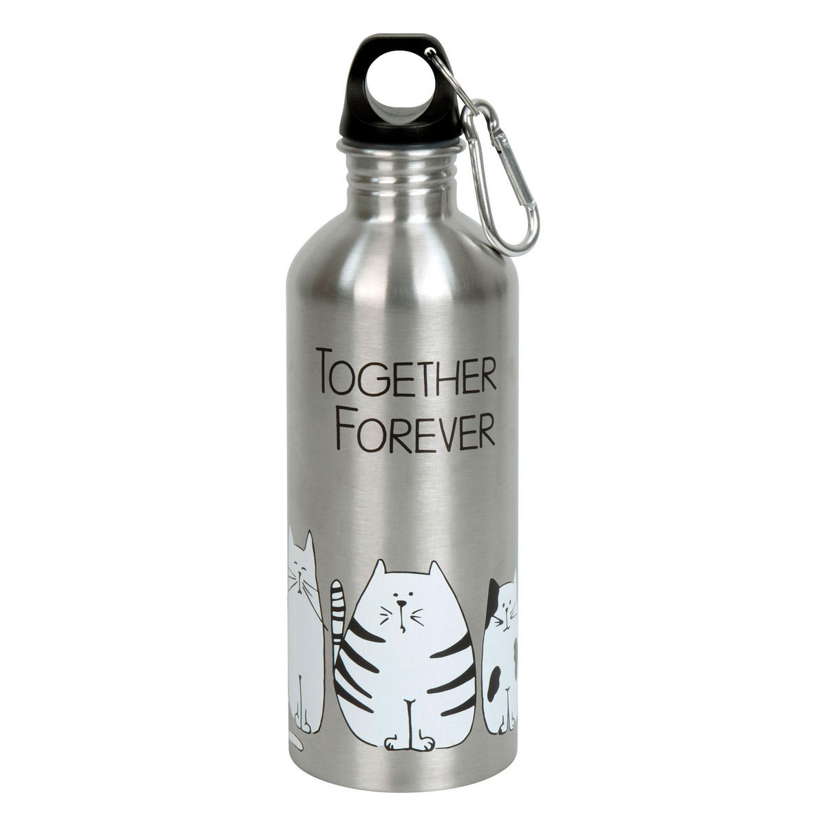 THERMOFLASCHE Cool Bottle - Funny Cats - Naturfarben, Keramik (0.6L) - Könitz
