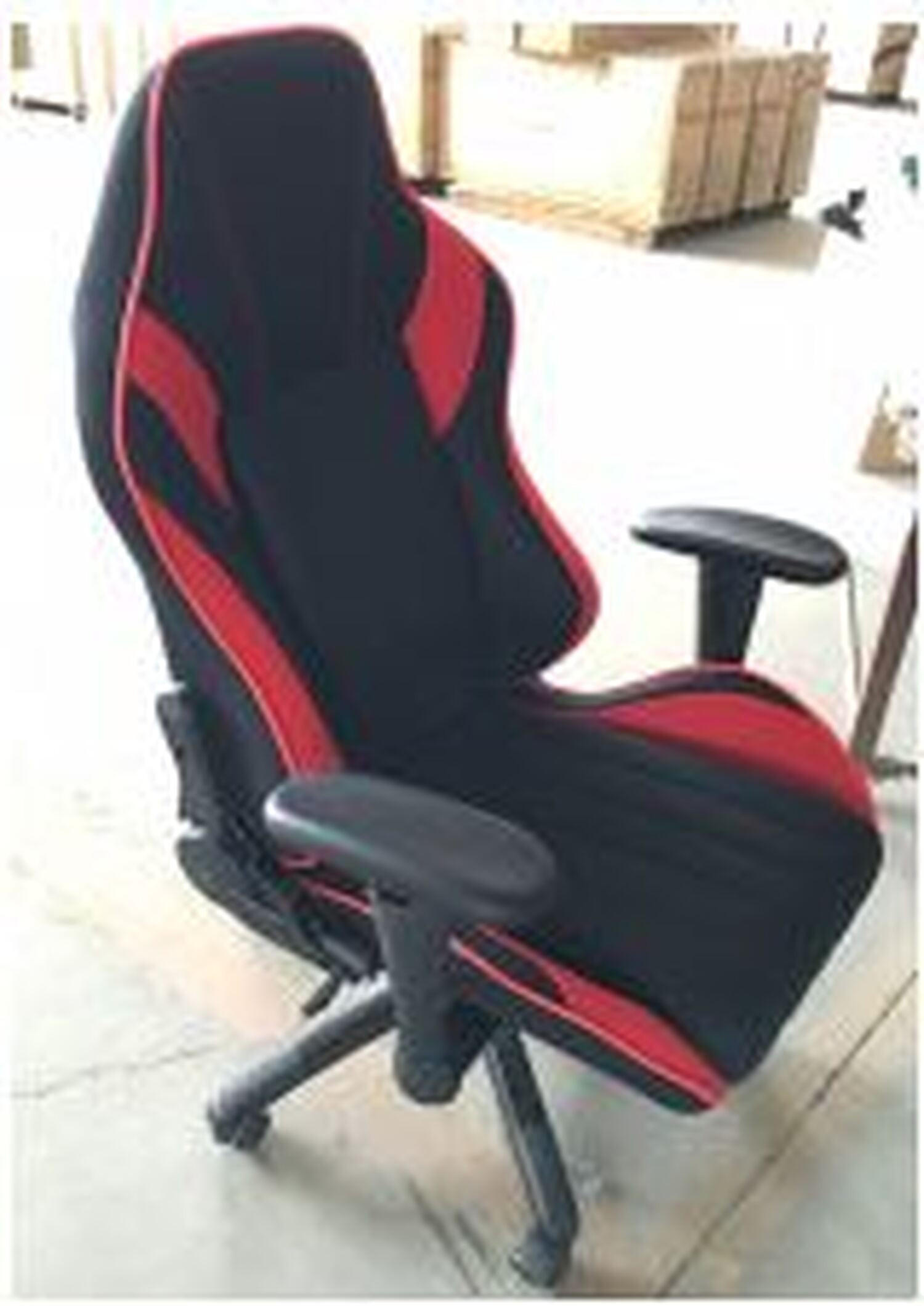 GAMINGSTUHL Shiva, Kunstleder Schwarz/Rot - Rot, Kunststoff/Textil (70/132/58cm) - TPFLiving