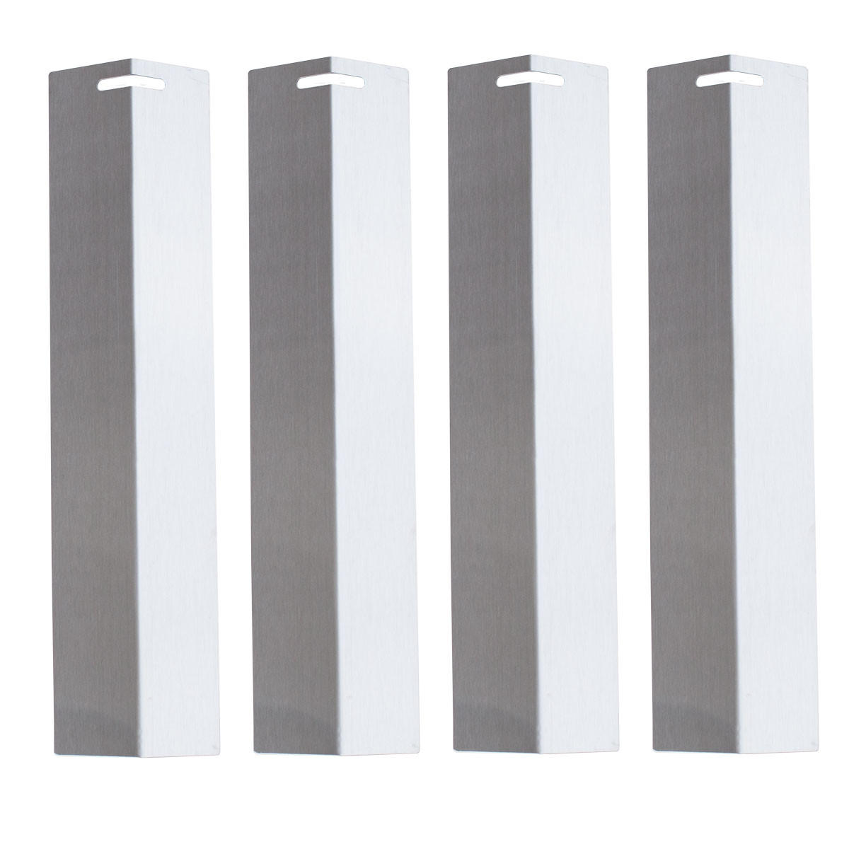 BRENNERABDECKUNG 4er Set BASIC 4+1 Edelstahl - Silberfarben, Metall (7/3/30cm) - TAINO