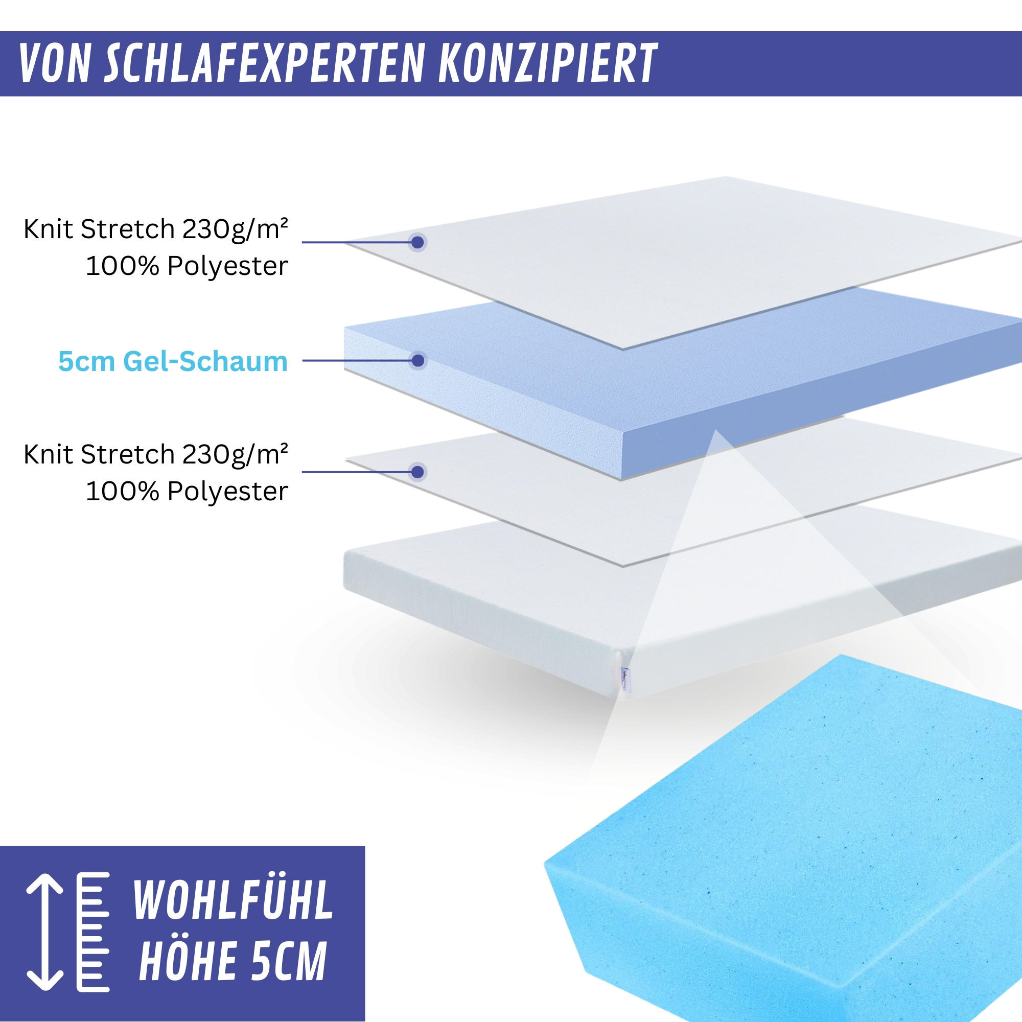 TOPPER Essence, 140x200cm - Weiß, Textil (140/200cm) - Arensberger