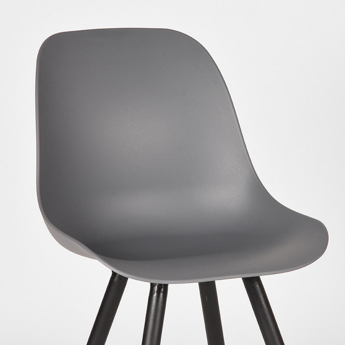 ESSZIMMERSTUHL Monza Grau 54/46/88 cm 2er-Set - Grau, Kunststoff (46/88/54cm) - LABEL51