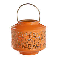 LATERNE Present Schleifen - Orange, Metall (18/17/10cm) - Butlers