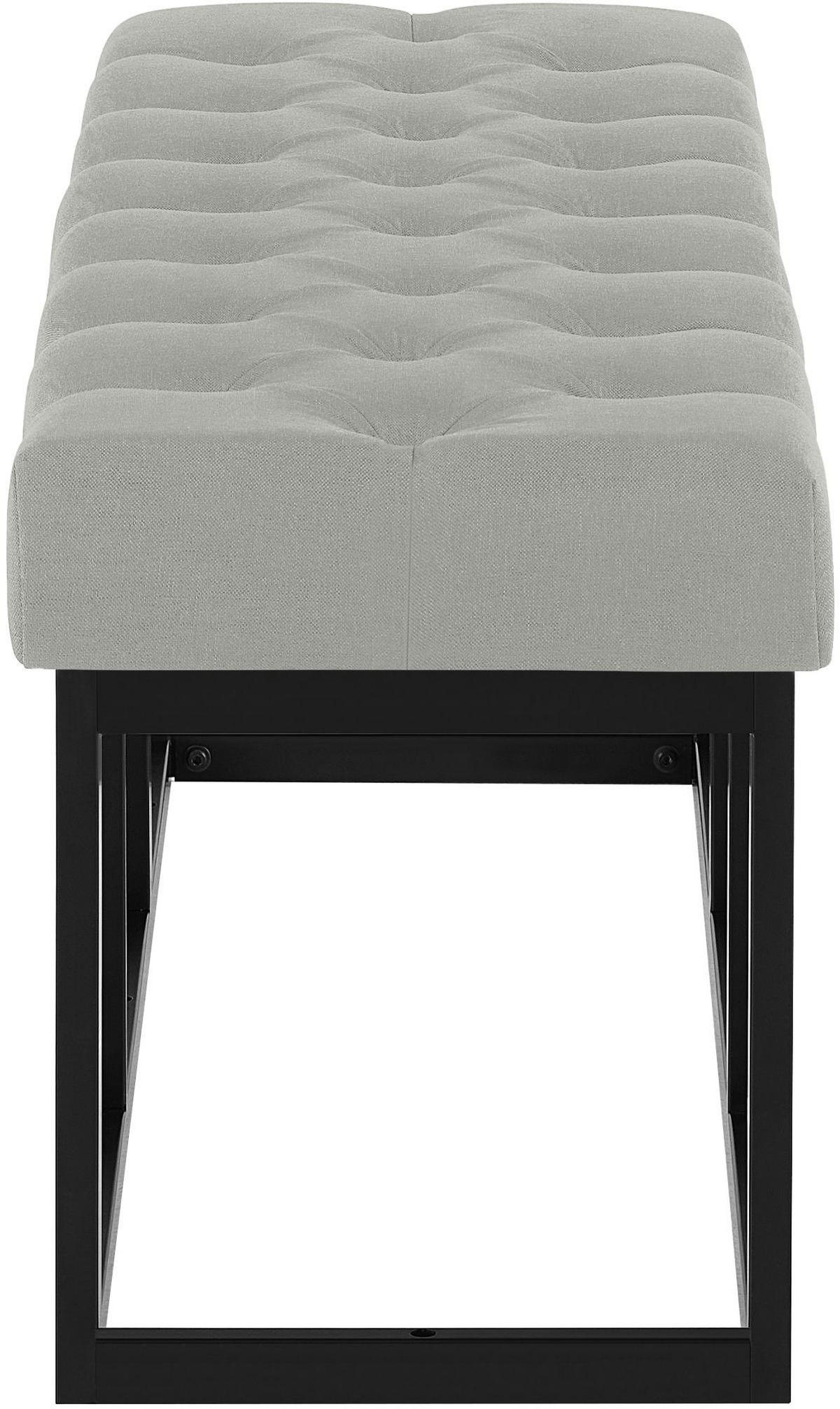 SITZBANK 120/38 cm Stoff Grau - Schwarz/Grau, Textil/Metall (120/46/38cm) - CLP