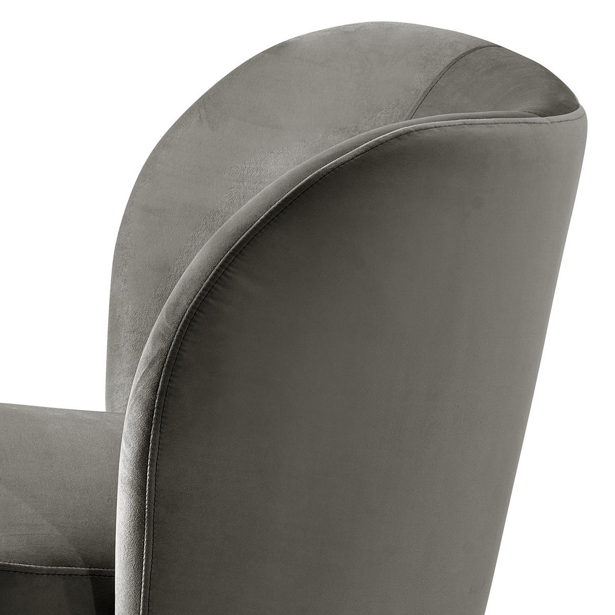 SESSEL - Anthrazit/Schwarz, Kunststoff/Textil (75/78/49cm) - home24