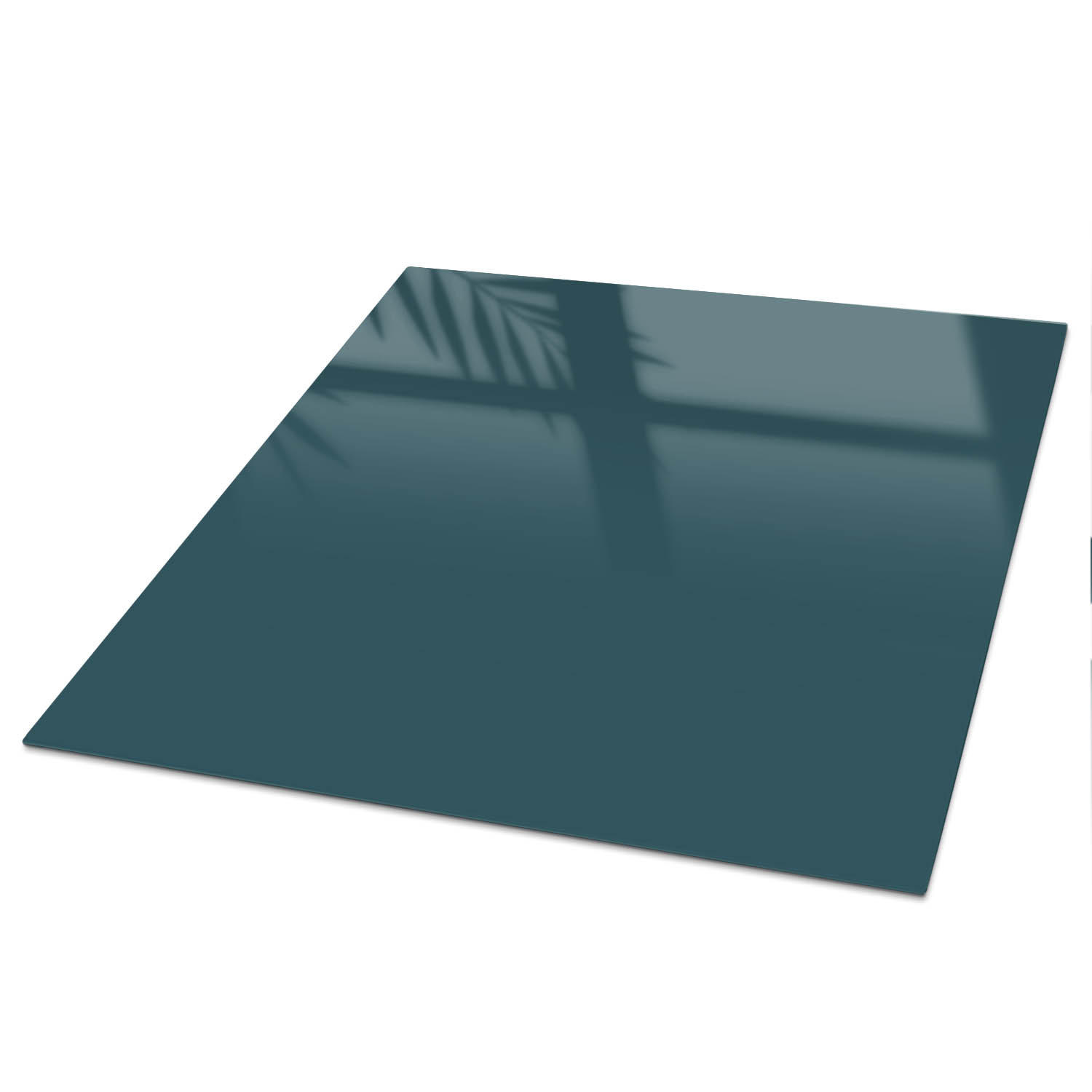 TISCHPLATTE 50x50 cm – Dunkeltürkis - Dunkelblau, Glas (50/50/0.4cm) - Wallfluent