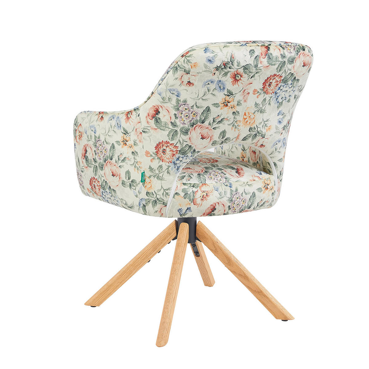 DREHSTUHL Mika-Lara 2er-Set - Honigeiche/Multicolor, Eichenholz/Holz (60/87/65cm) - DUBI Möbel