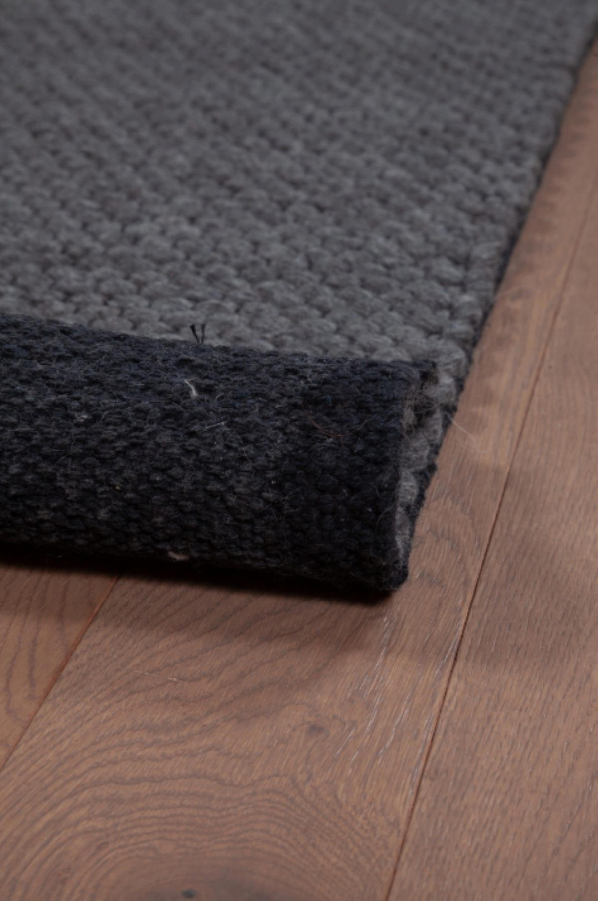 TEPPICH Wohn-/Schlafzimmer handgewebt Wolle PATSY Schwarz 160x230 cm - Schwarz, Naturmaterialien (160/230cm) - Novatrend