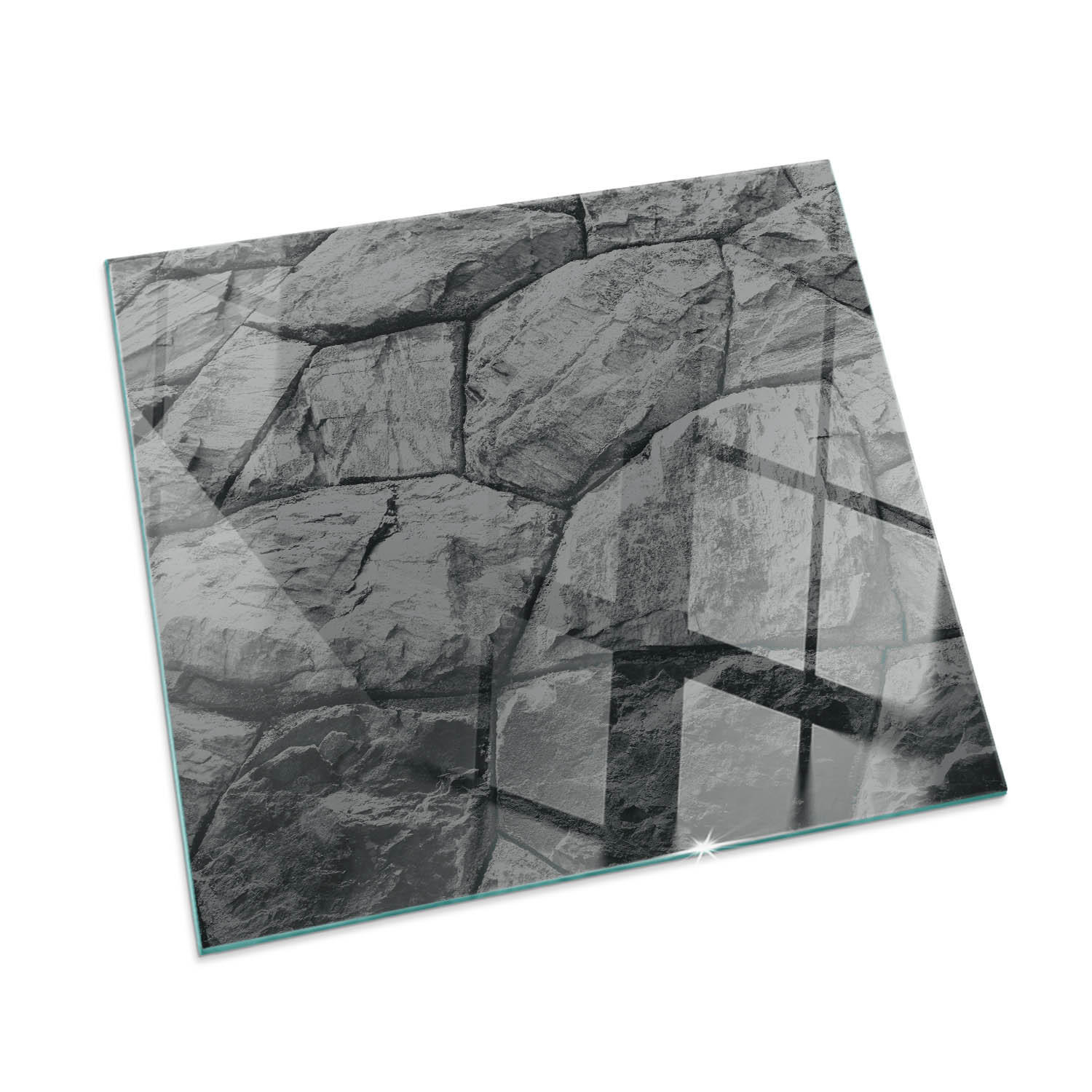 ArtPrintCave Glasplatte Grau 50x50x0.4 cm