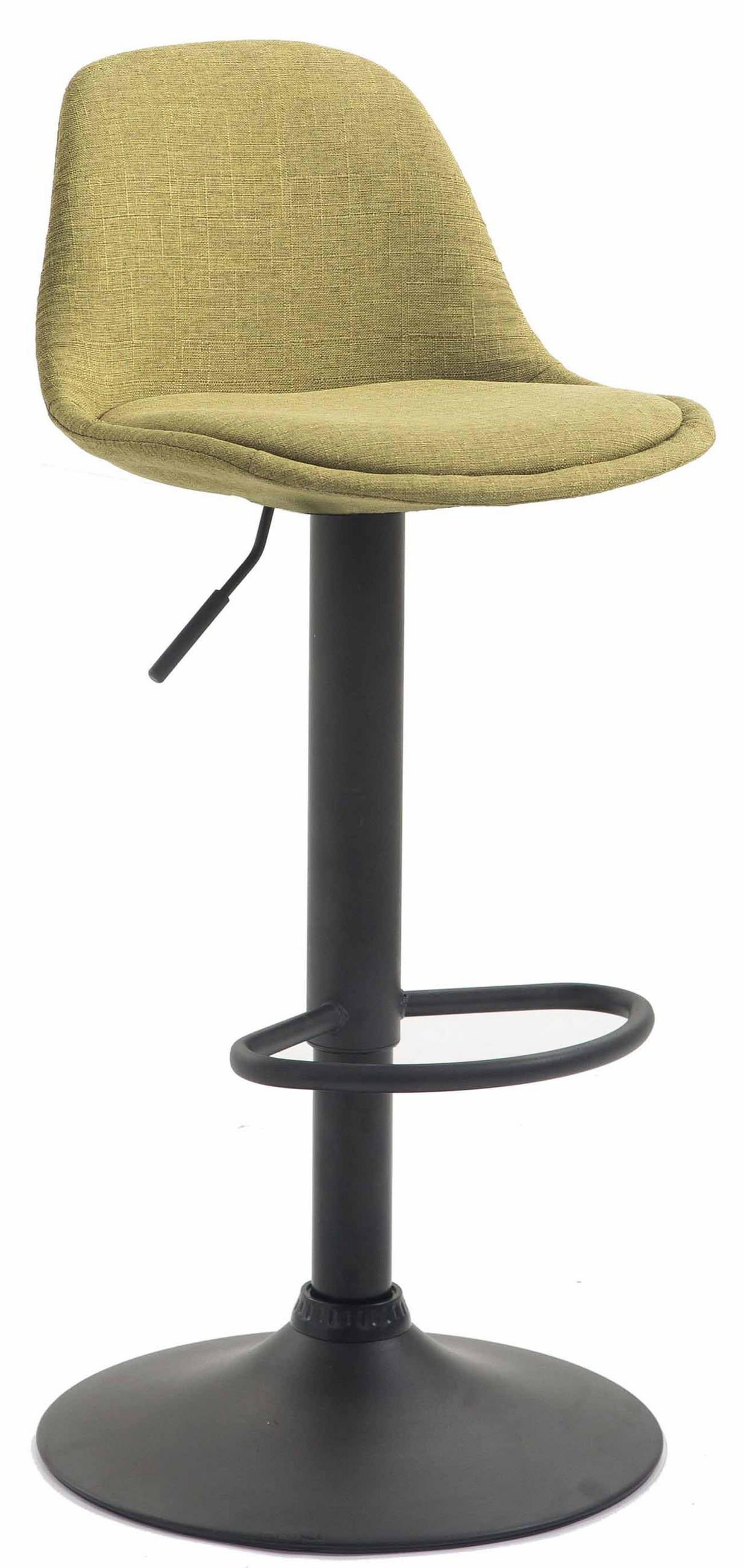BARHOCKER Stoff grün - Schwarz/Grün, Textil/Metall (39/82/43cm) - CLP