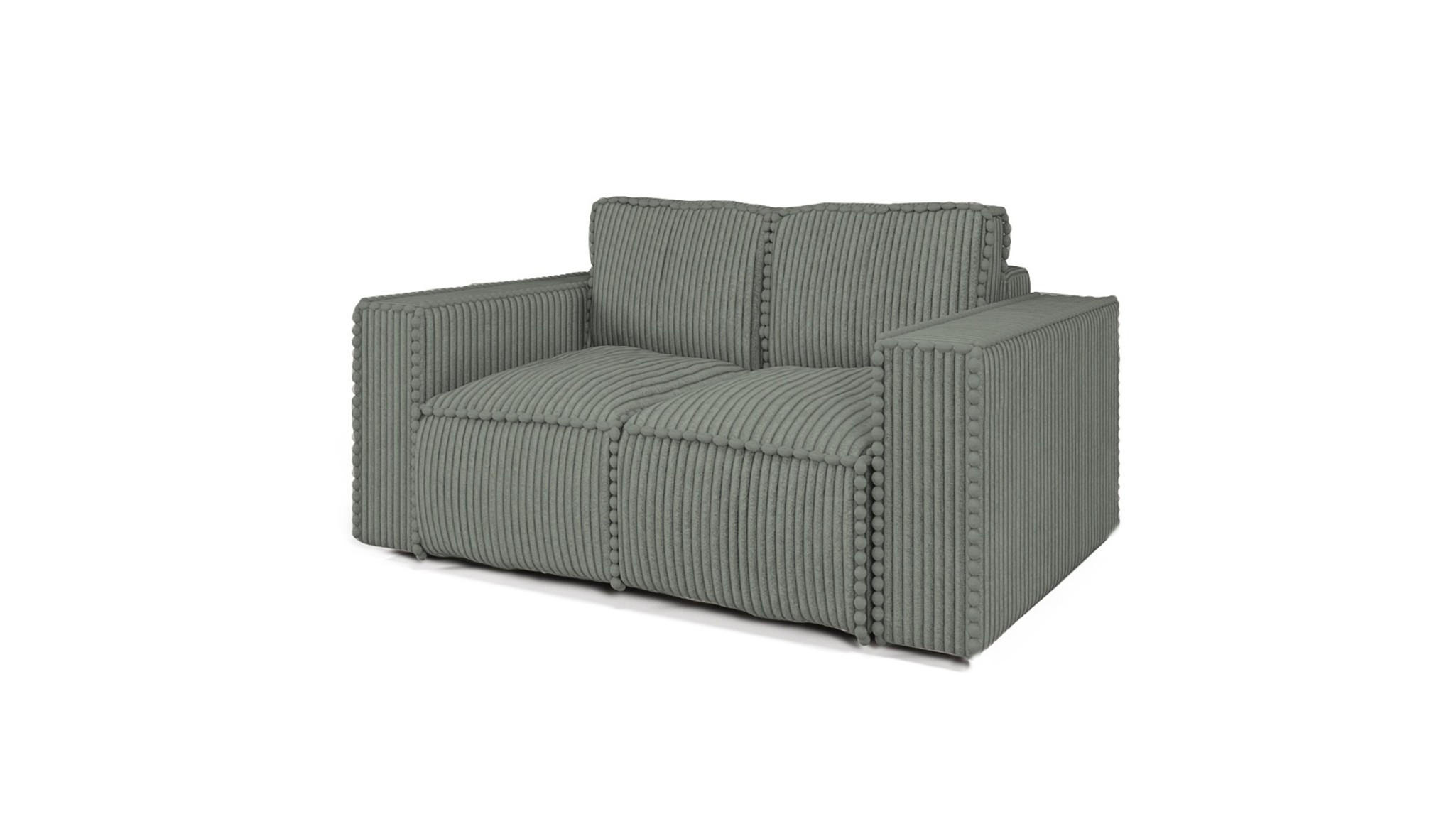 SOFA 2-sitzer Vajana - Grün, Holzwerkstoff/Textil (150/86/102cm) - Fun Möbel