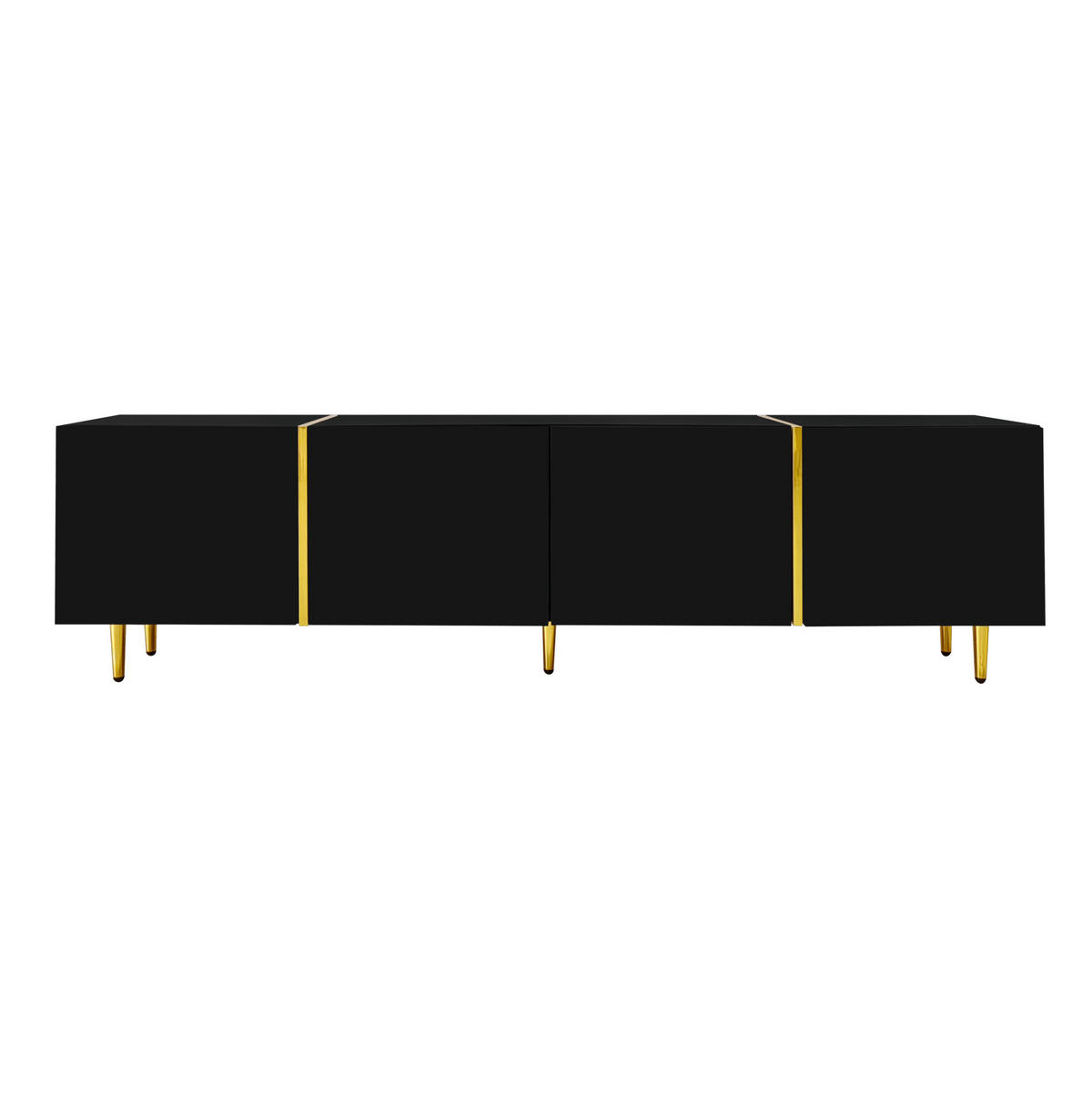 TV-SCHRANK-SET mit Couchtisch 170 cm/100 cm MDF Schwarz Hochglanz 2-tlg. - Schwarz, Holzwerkstoff (60/41.5/100cm) - Beauniv