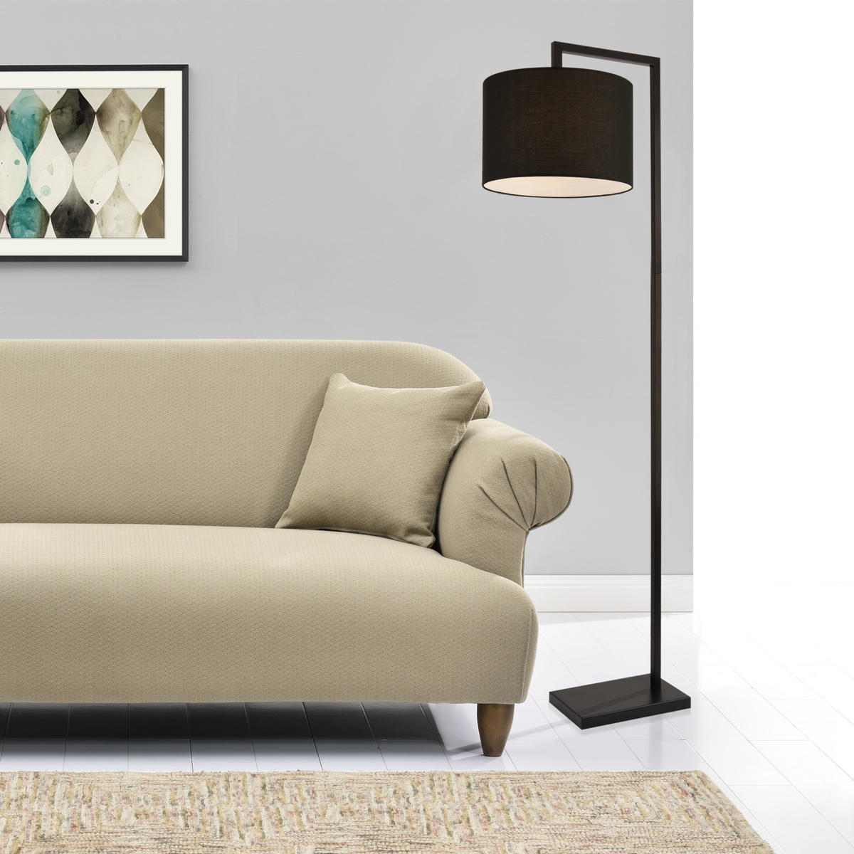 STOJACÍ LAMPY Düsseldorf - černá, kov (35/35/161cm) - lux.pro