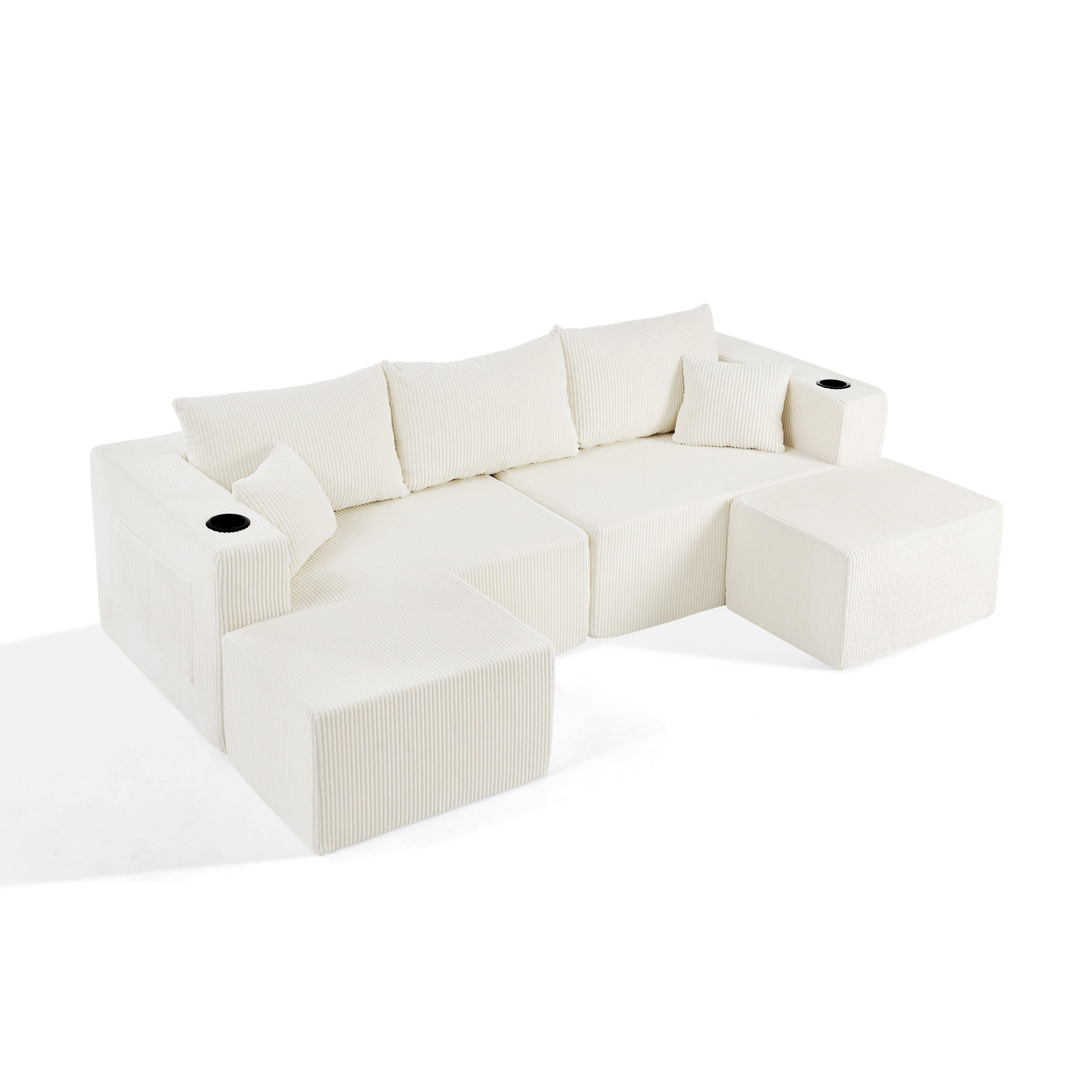ComfortXL Wohnlandschaft Beige 138x75x230 cm