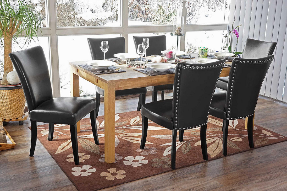 ESSZIMMERSTUHL Schwarz 6er-Set - Schwarz, Textil (50/93/62cm) - MCW