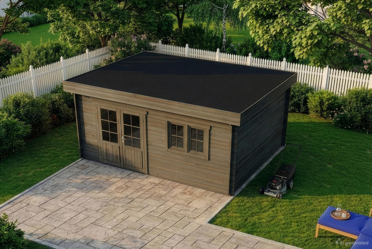 GARTENHAUS Holz Spree - Grau, Holz (520/228/420cm) - Alpholz