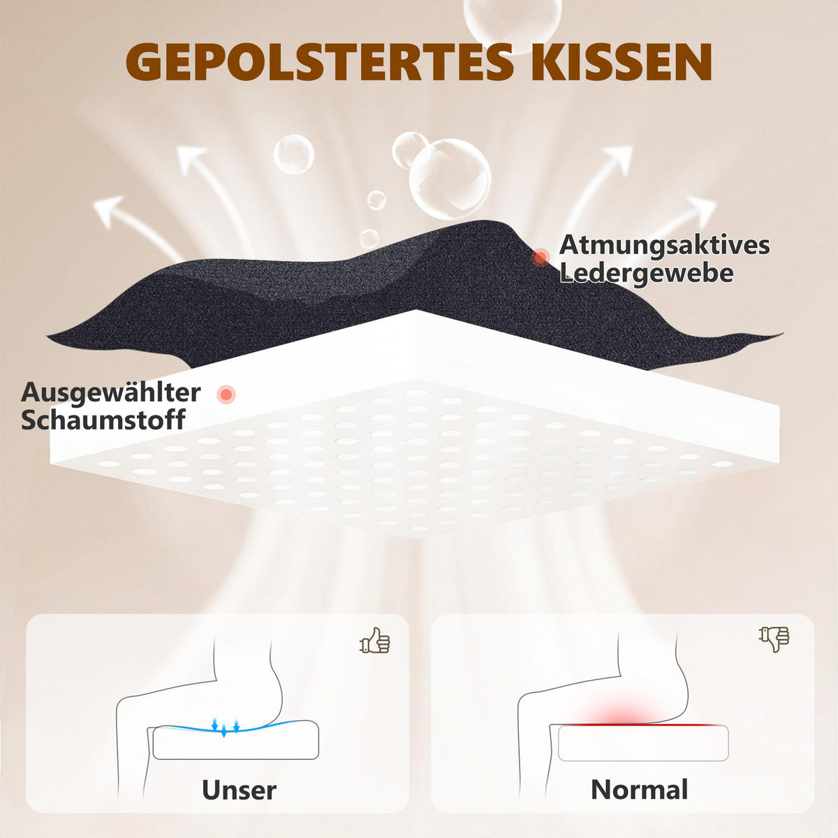 BÜROSTUHL mit Massagefunktion Schwarz - Schwarz, Textil (72/122.5/77cm) - HOMCOM