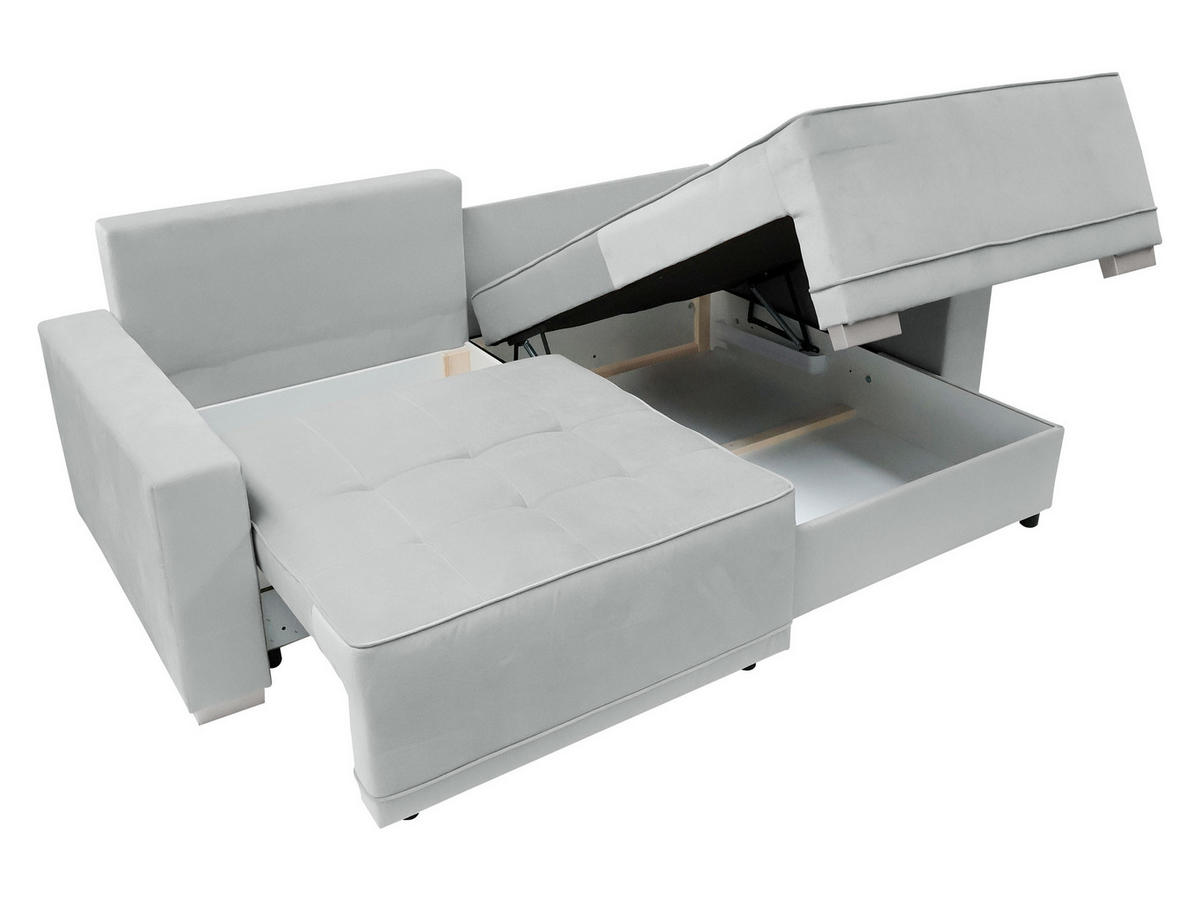 ECKSOFA Zeus - Dunkelgrau, Holz/Holzwerkstoff (238/160cm) - MIRJAN24