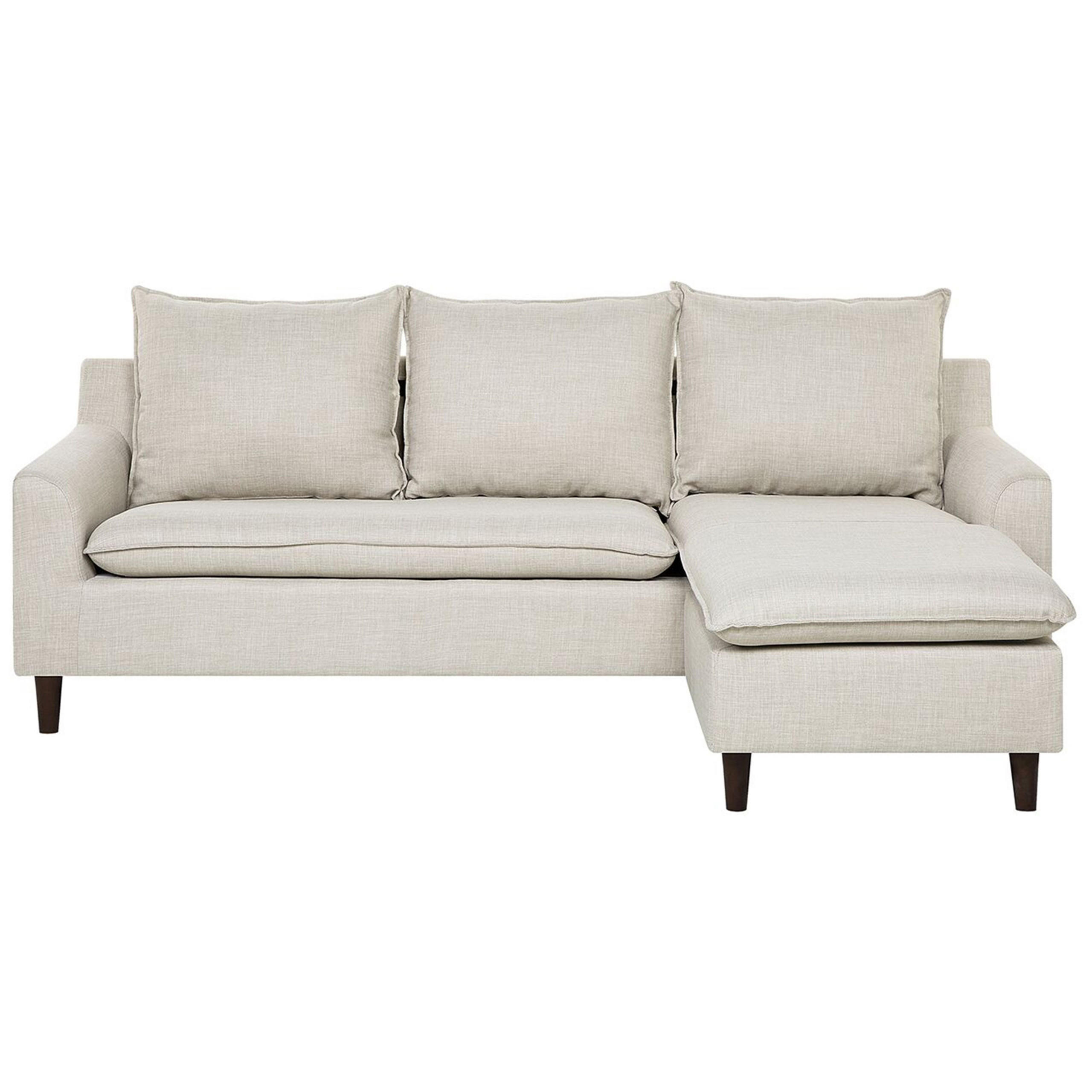 ECKSOFA Polsterbezug Beige Elvenes - Beige, Textil (206/140cm) - Beliani
