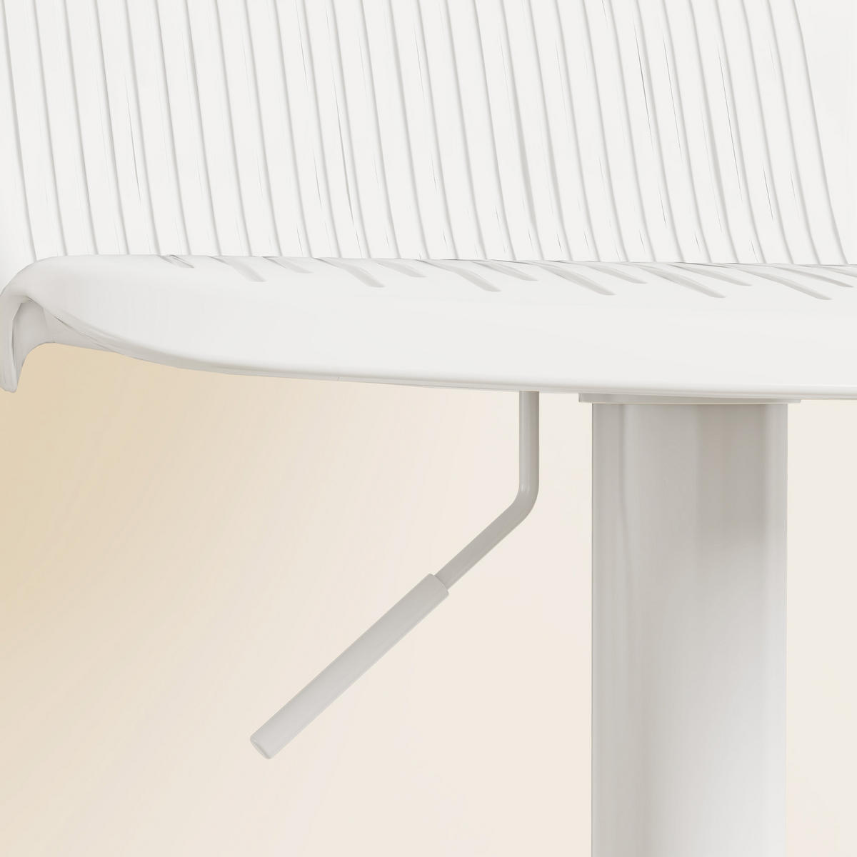 BARHOCKER 2er-Set DE-14771 höhenverstellbar mit Rückenlehne und Fußstütze Weiß - Weiß, Metall (38.5/97.5/40cm) - ComfortXL
