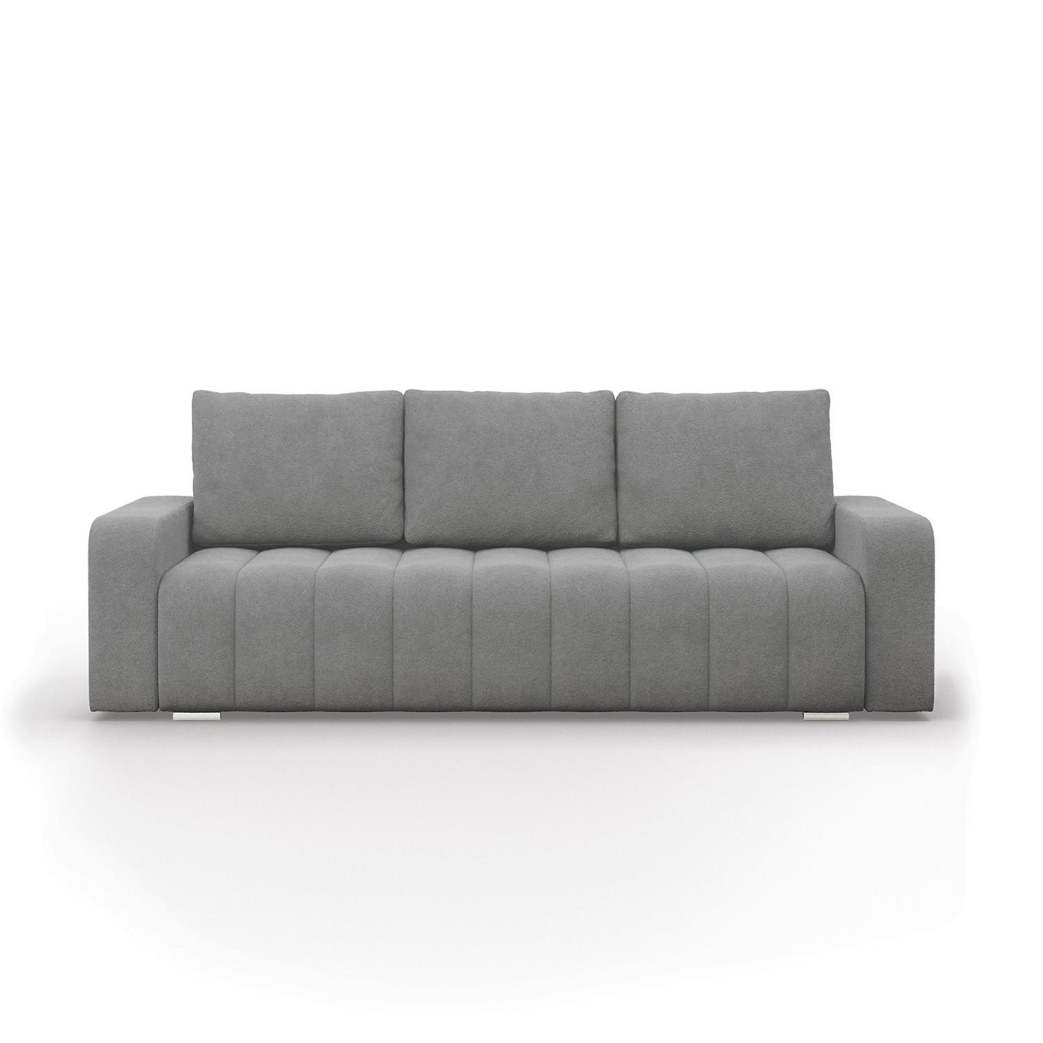 SOFA 3-SITZER MIT SCHLAFFUNKTION ABRIELLE Dunkelgrau - Dunkelgrau, Textil (97/87/227cm) - Mebligo