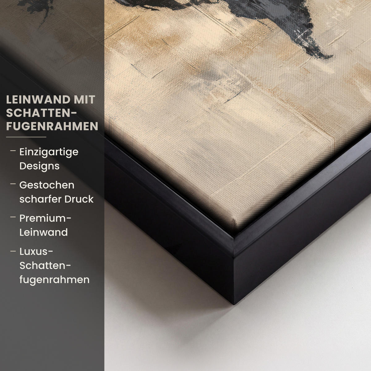 LEINWAND Bilder mit Rahmen - Weltkarte - Gold - Schwarz - Abstrakt - 40x30 - Kupferfarben, Textil (40/30cm) - MuchoWow