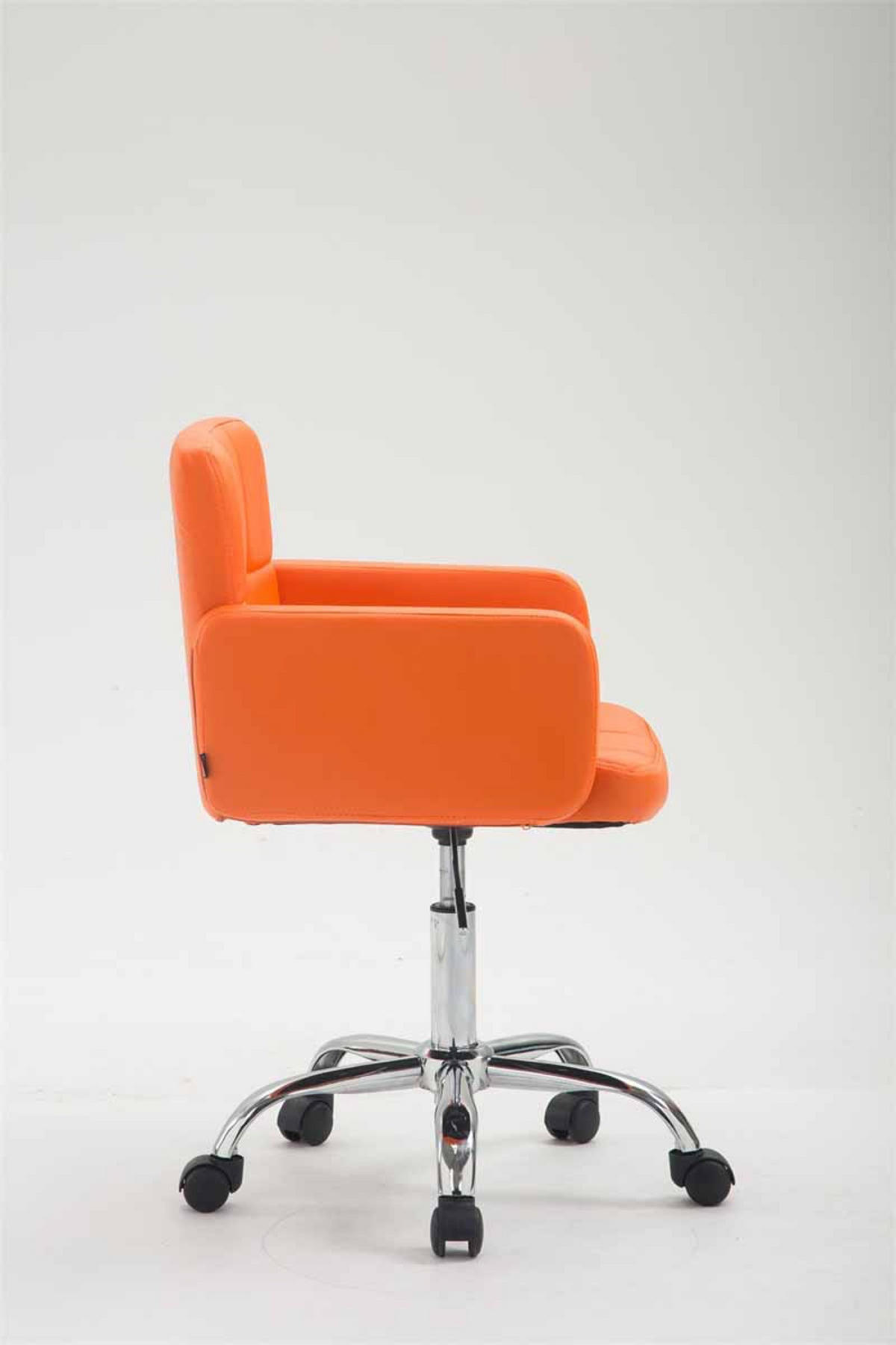 ARBEITSHOCKER Lausanne Kunstleder orange - Orange, Metall (60/89/52cm) - TPFLiving