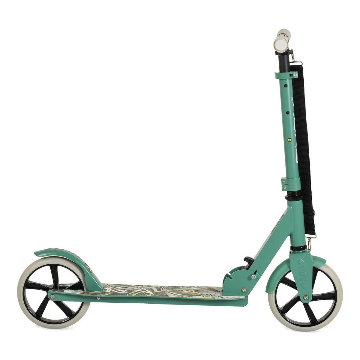 KINDERROLLER Flurry hellgrün klappbar, Seitenständer, höhenverstellbar, PU-Räder - Grün, Metall (85/14/93cm)