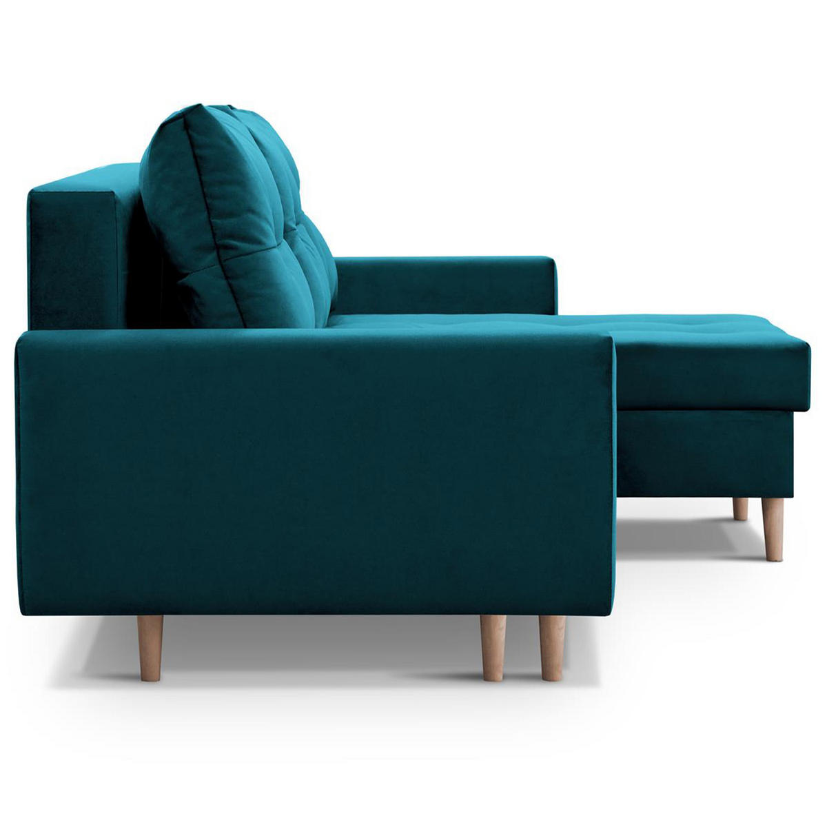 ROHOVÁ POHOVKA Halant s úložným prostorem, univerzální otoman, velurová látka, tyrkysová - tyrkysová, textil (220/140cm) - Beautysofa
