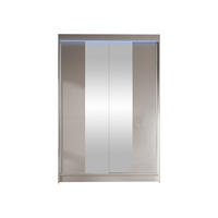 SCHWEBETÜRENSCHRANK Lino II mit RGB LED Beleuchtung - Kaschmir, Holzwerkstoff/Metall (120/200/58cm) - MIRJAN24