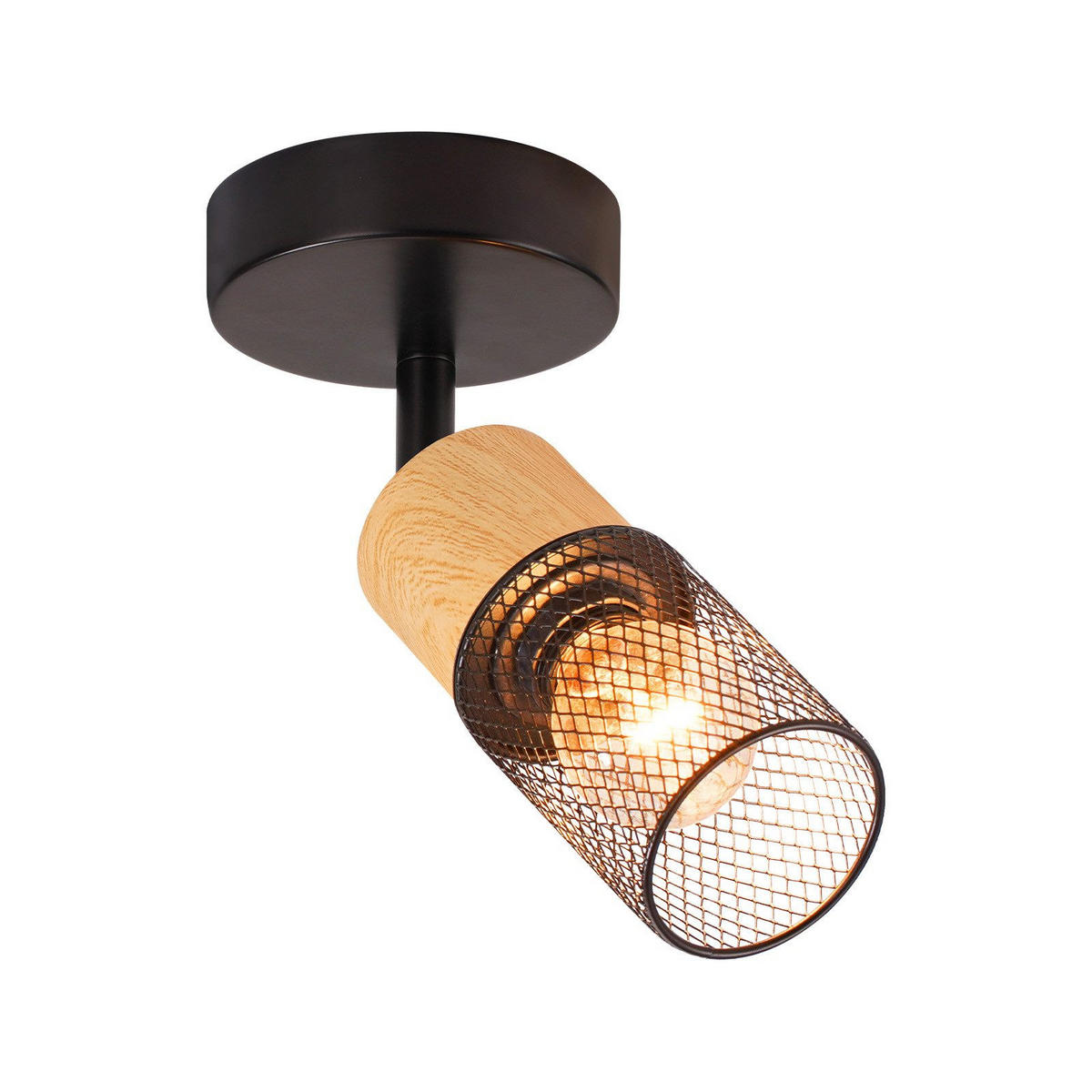 DECKENSTRAHLER Helliga 20/21/9 cm - Schwarz, Metall (9/20/21cm) - ZMH