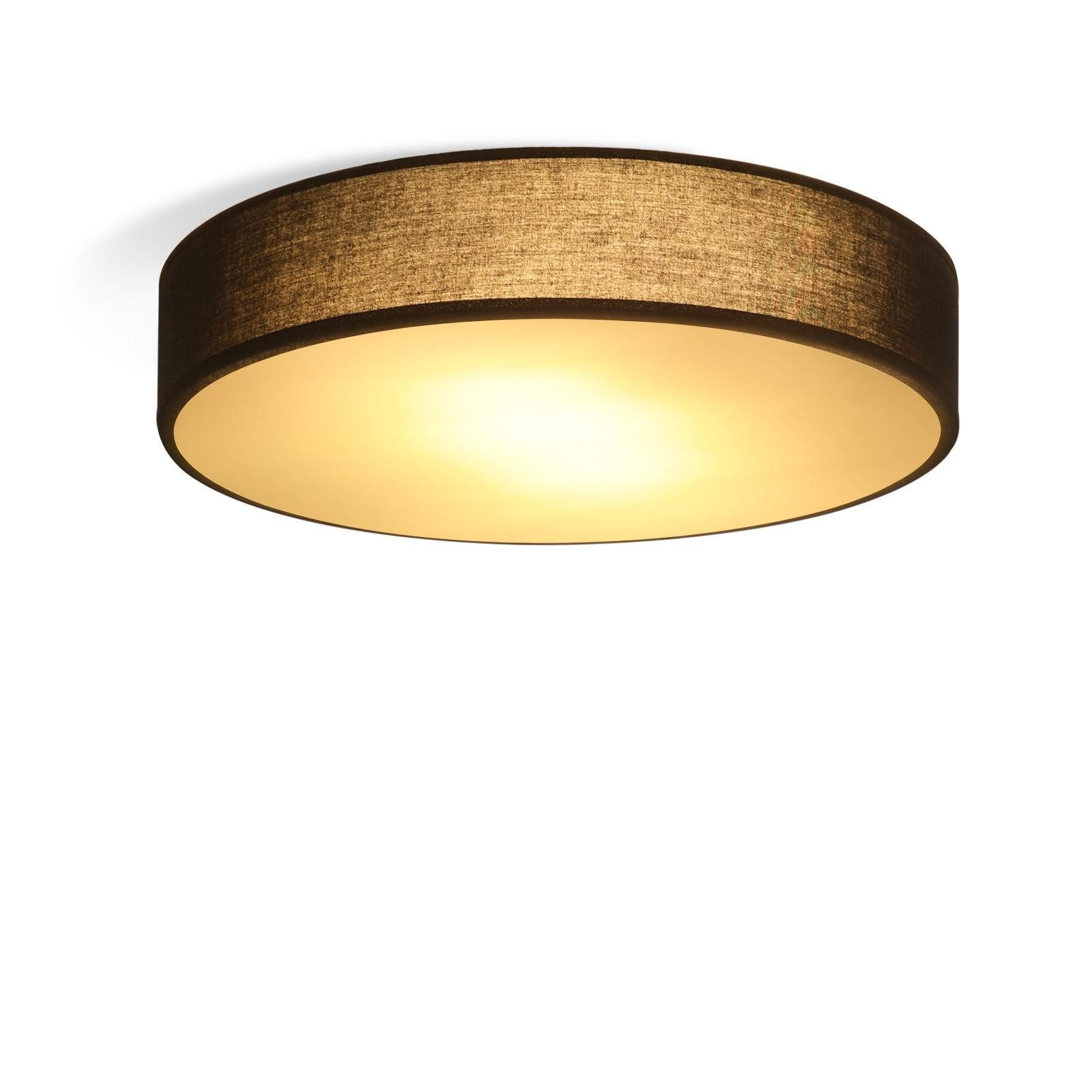 LED-DECKENLEUCHTE Kelsar 38.0/38.0/10.5 cm - Schwarz, Textil (38/38/10.5cm) - ZMH