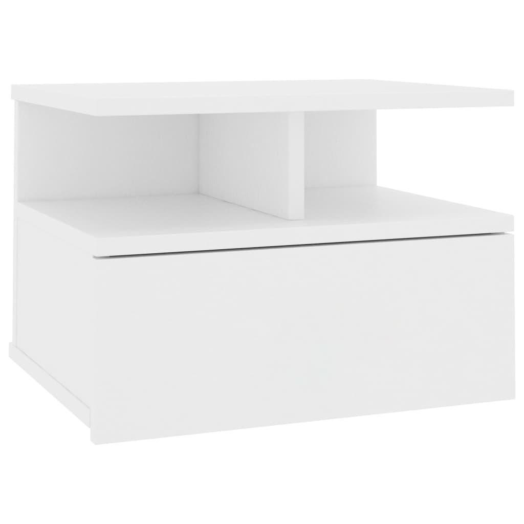 HÄNGENDER Nachttisch Weiß 40/31/27 Cm Holzwerkstoff - Weiß, Holz (40/27/31cm) - vidaXL