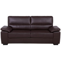 3-SITZER-SOFA Kunstleder Braun Vogar - Dunkelbraun, Kunststoff/Textil (195/90/74cm) - Beliani